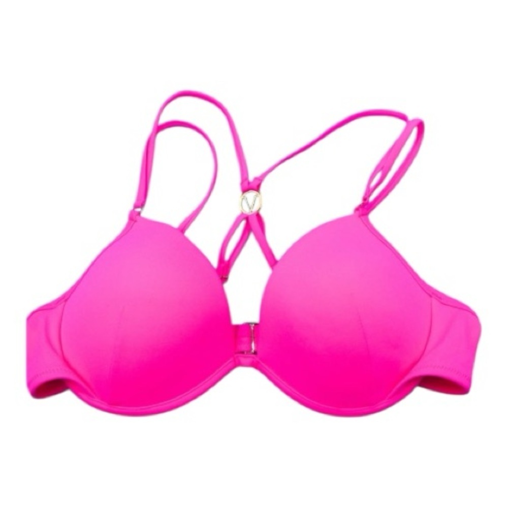 NWT Victoria’s Secret Hot Pink Bikini Set 36DD Top XL Bottom - Picture 3 of 5